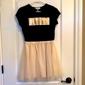 Jessica Simpson Junior Dress Pink Grey size Large